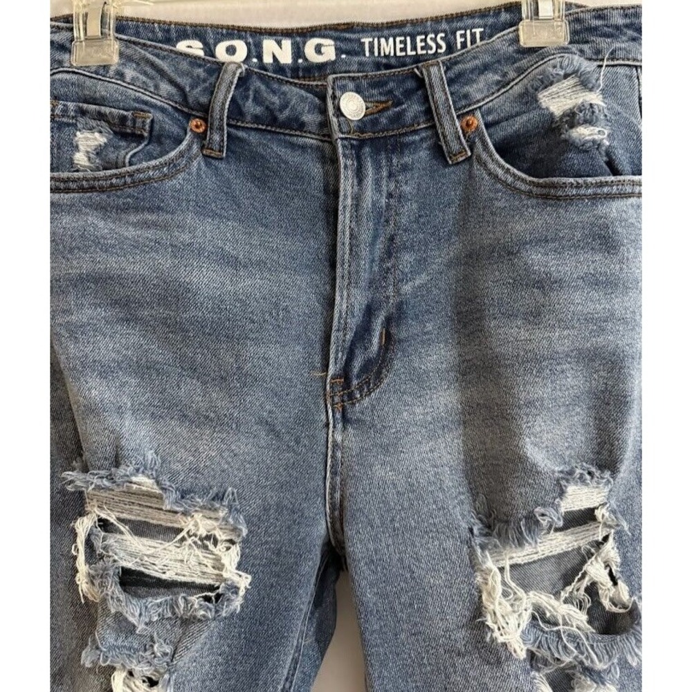 SONG Jeans Women size 7/28 Timeless Fit Demin Distressed High Rise‎ Casual - Picture 5 of 14